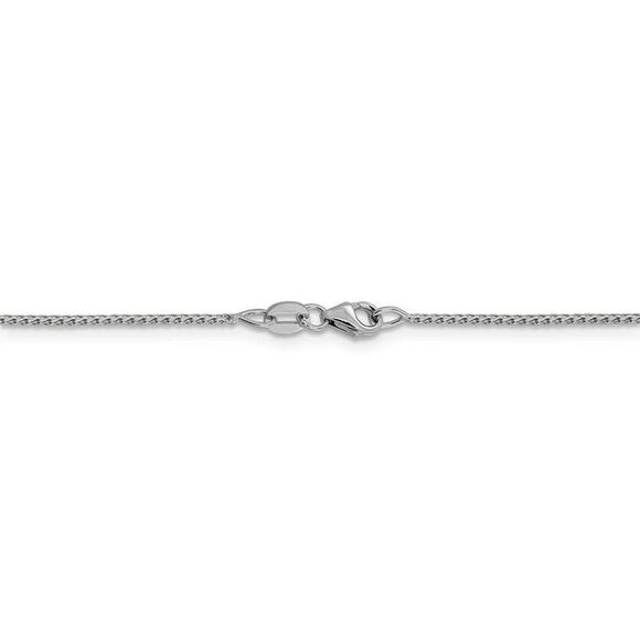 1mm 14k White Gold Diamond Cut Open Franco Chain Necklace, 18 Inch - Picture 4 of 8